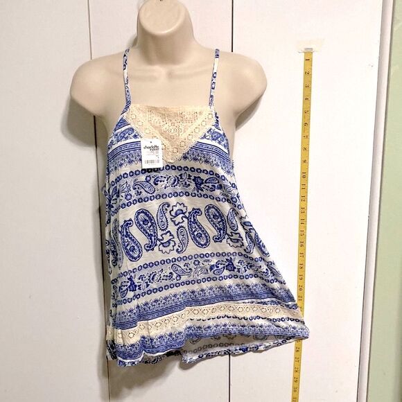 Bohemian Boho Paisley High Low Racerback Sleeveless Tank Womens Large - Picture 5 of 16
